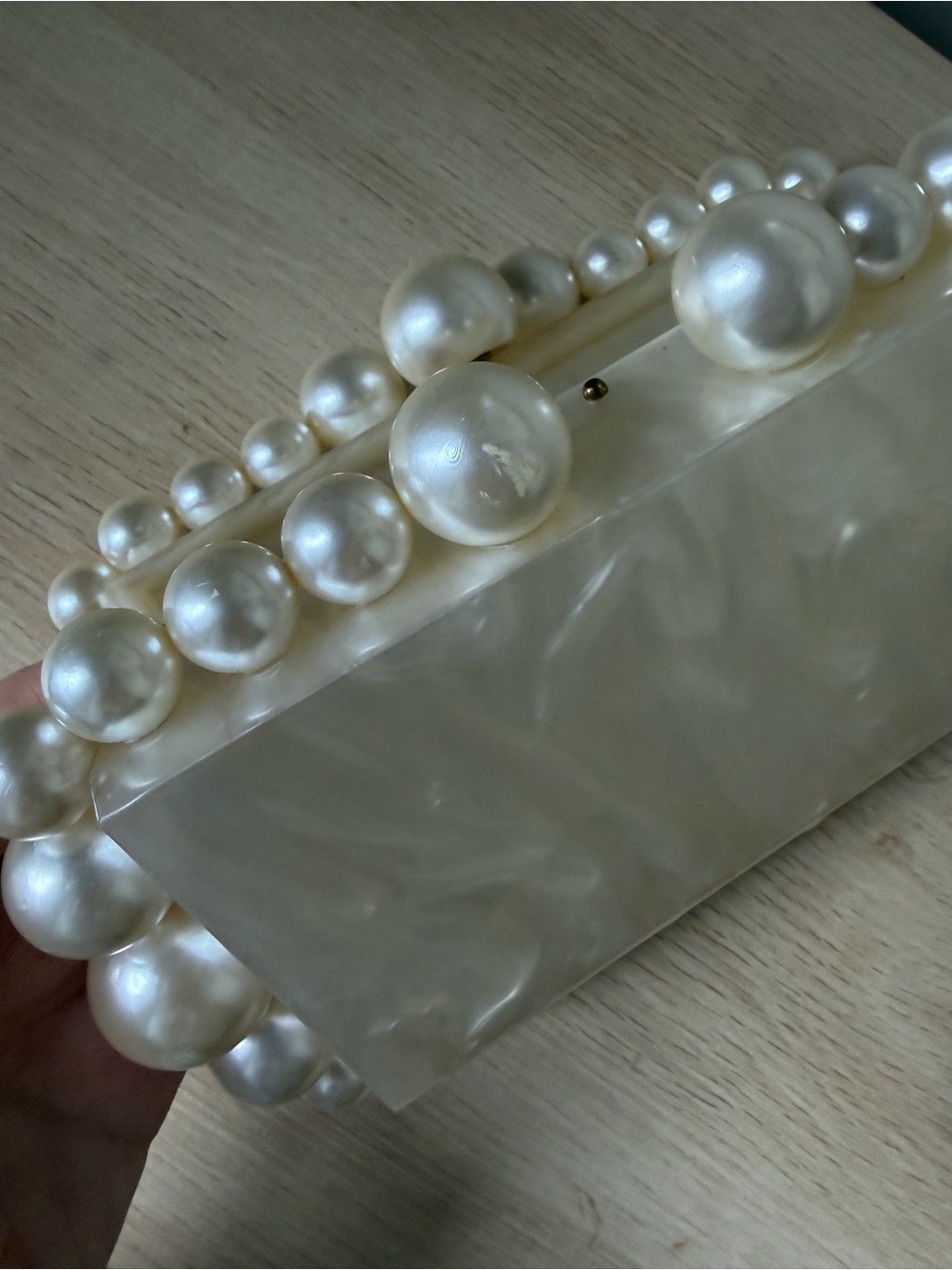 Cult Gaia Eos Box Clutch in Pearl - Picture 12 of 16